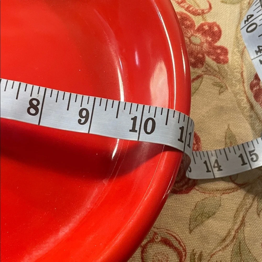 Red Apple Recipe Baking Dish with Green Leaf Accent Handle